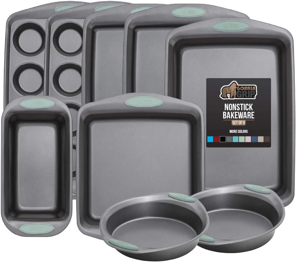 Multipack Gorilla Grip Bakeware Sets, Nonstick, Heavy Duty Carbon Steel