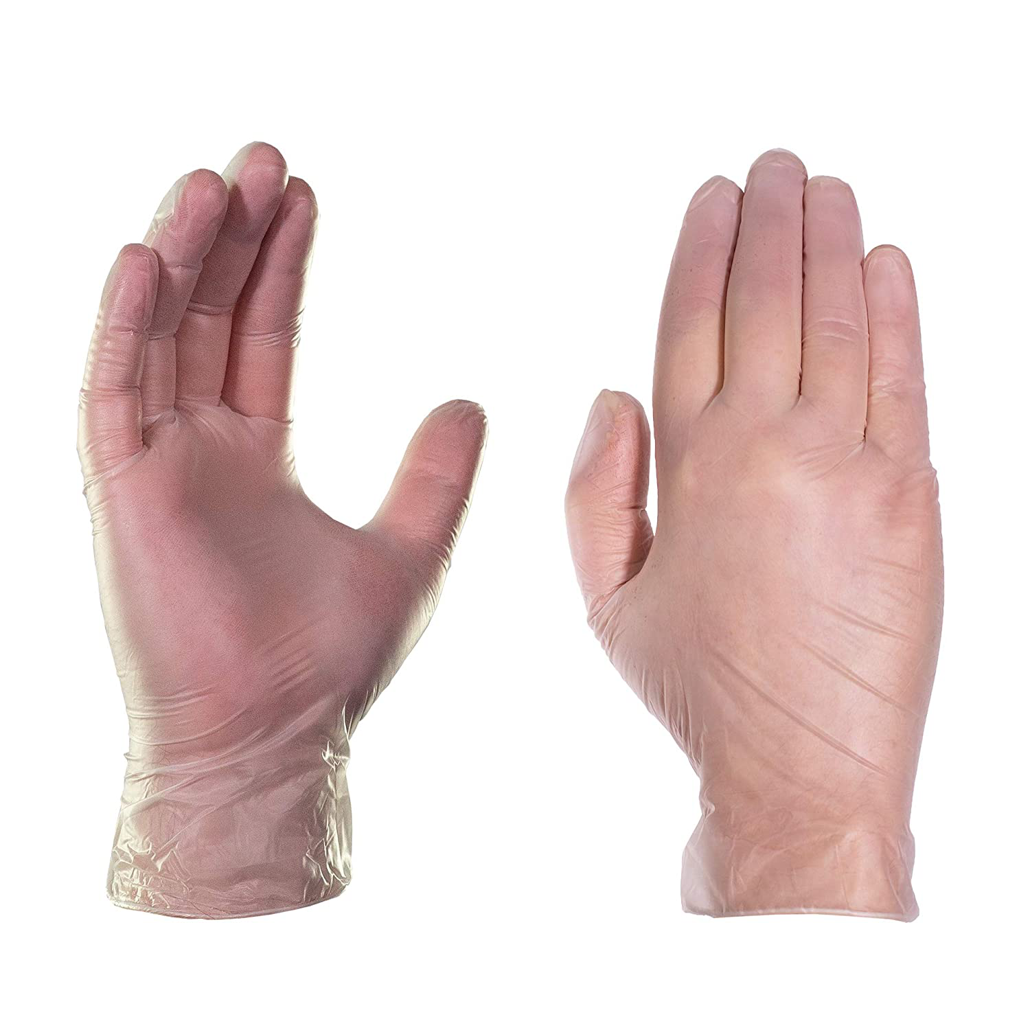 GLOVEWORKS Clear Vinyl Industrial Gloves, Box of 100, 3 Mil, Size Small, Latex Free, Powder Free, Food Safe, Disposable, Non-Sterile, IVPF42100-BX