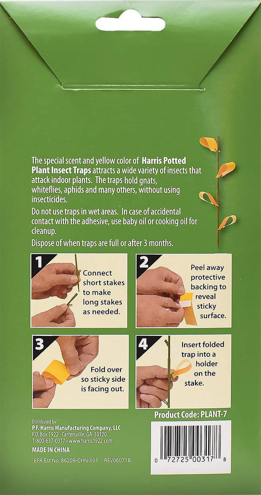 Potted Plant Insect Traps for Gnats, Aphids, Whiteflies and More