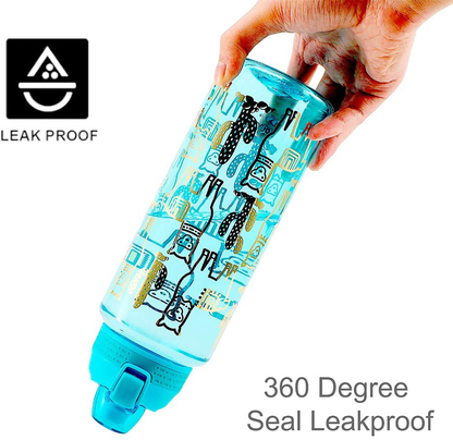 Glitter Water Bottle for Women Teen Girls, BPA FREE Tritan & Leak Proof One Click Open Flip Top & Easy Clean & Soft Carry Handle
