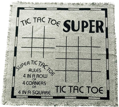 Yuanhe 3 in 1 Gaint Checker Set Including Tic Tac Toe Game with Reversible Rug, Calssic Indoor Outdoor Yard Games for Family