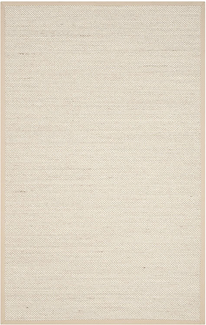 Safavieh Natural Fiber Collection NF143C Border Sisal Runner, 2'6" x 8' , Marble / Beige