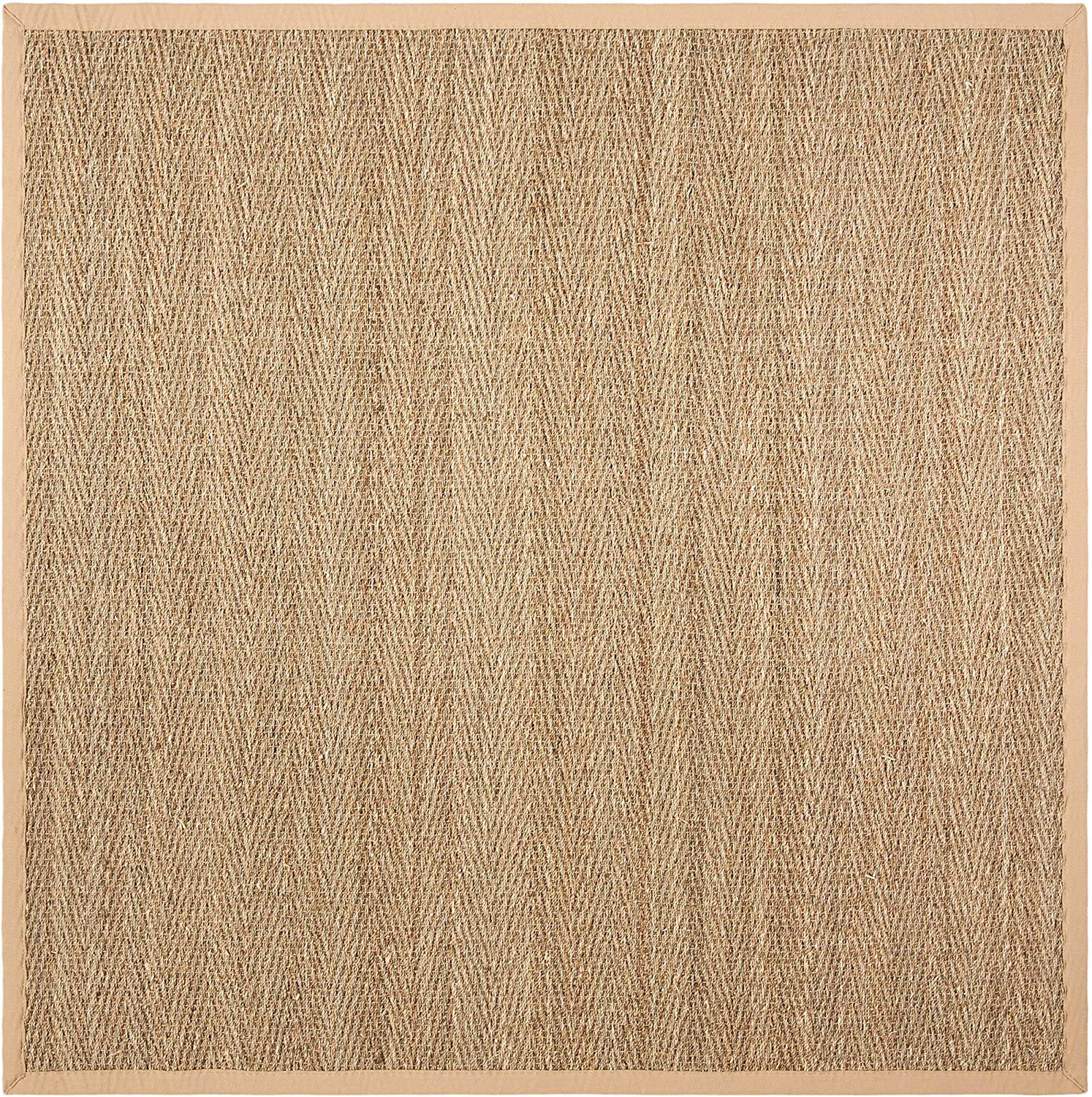Safavieh Natural Fiber Collection NF115E Border Herringbone Seagrass Accent Rug, 2'6" x 4', Blue