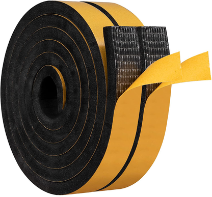 Weather Stripping Door Seal Strip with Self Adhesive Foam Tape Soundproof Door Draft Stopper for Doors Windows and Shower Glass Gaps