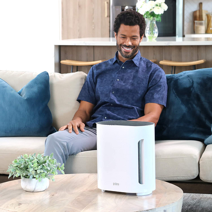 Pure Enrichment PureZone 3-in-1 Air Purifier - True HEPA Filter & UV-C Sanitizer Cleans Air, Helps Alleviate Allergies, Removes Pet Dander, Smoke & More - for Home, Office & Bedroom
