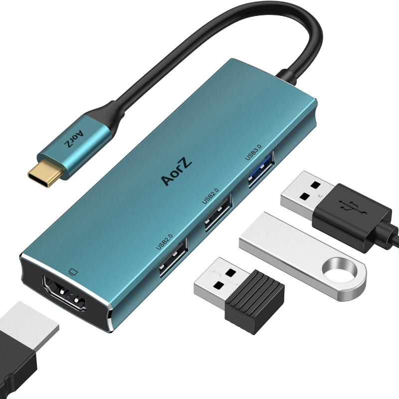 4 in 1 USB C Hub HDMI Adapter with 4K HDMI