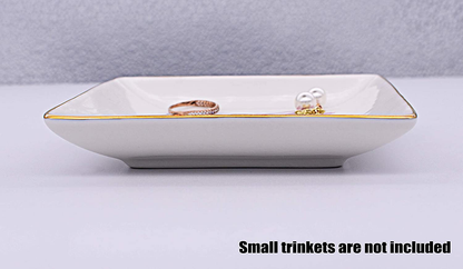 Happy Retirement Gifts for Women – Ceramic Jewelry Holder Ring Dish Trinket Tray – Retirement Appreciation Gift -Gift for Mom Boss Co-workers, Teachers,Nurse,Friends,Wife,Sister