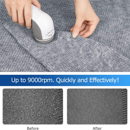 Fabric Shaver and Lint Remove with 2-Speeds and 2 Replaceable Stainless Steel Blades