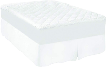 Sealy Luxury 100% Cotton Fitted Mattress Pad, Full, White