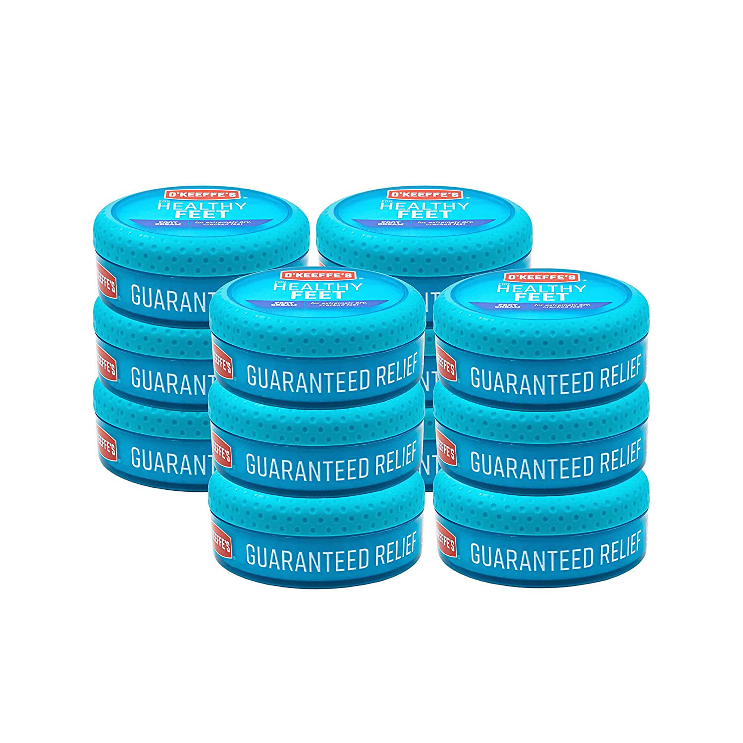 O'Keeffe's Healthy Feet Foot Cream, 3.2 ounce Jar, (Pack of 12), White (K0320001 - 12PC Bulk)