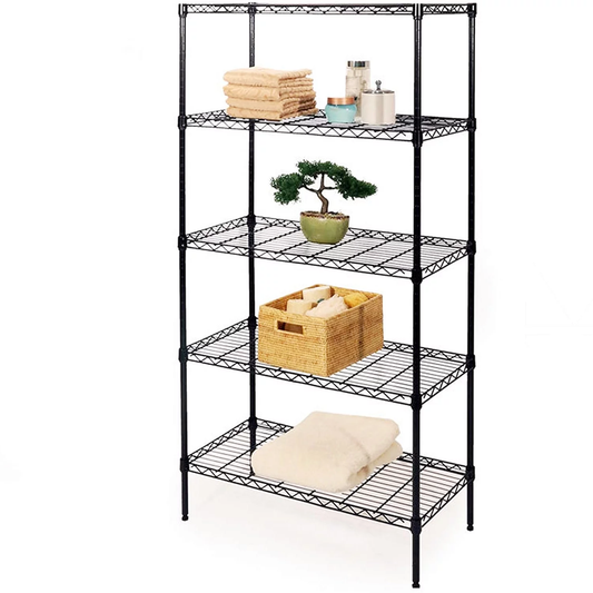 4 Layer Adjustable Wire Shelving Rack - Metal Garage Storage, 35''L X 14''W X 55''H