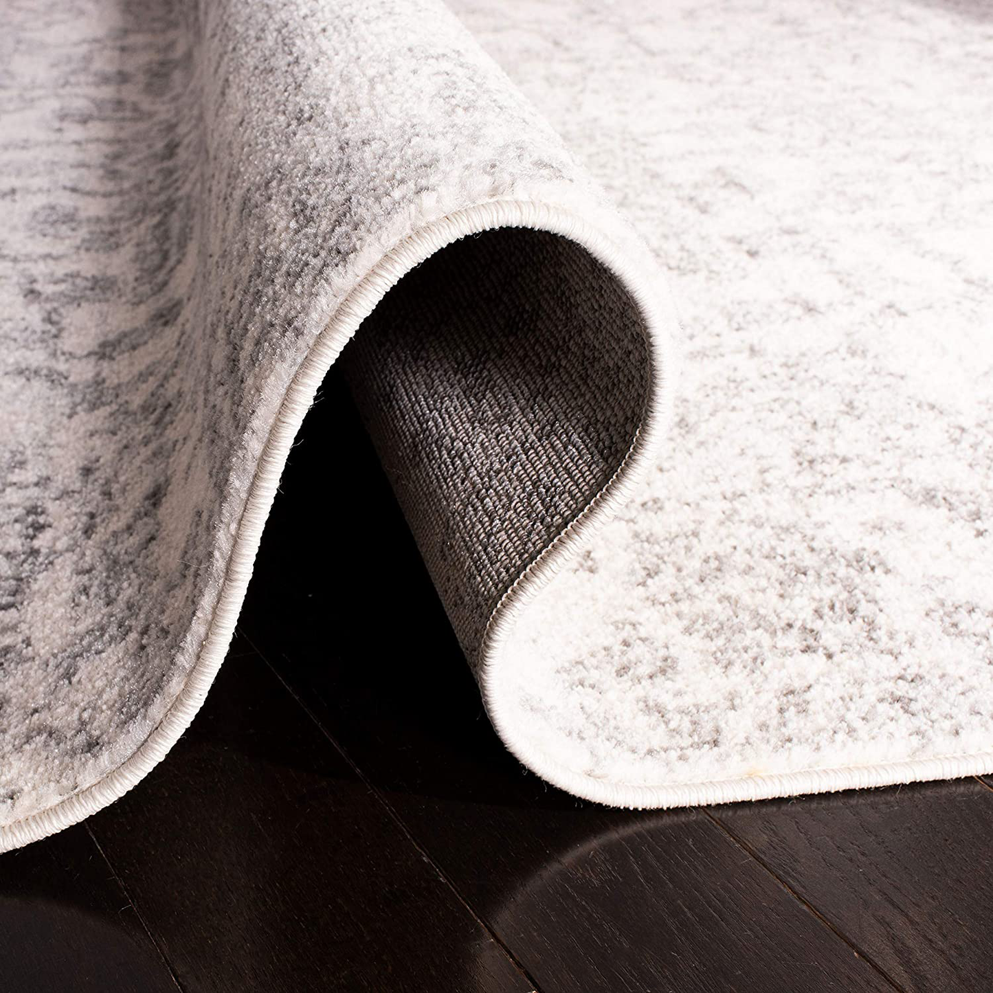 Safavieh Madison Collection MAD603G Oriental Snowflake Medallion Distressed Non-Shedding Stain Resistant Living Room Bedroom Runner, 2'3" x 10' , Silver / Ivory