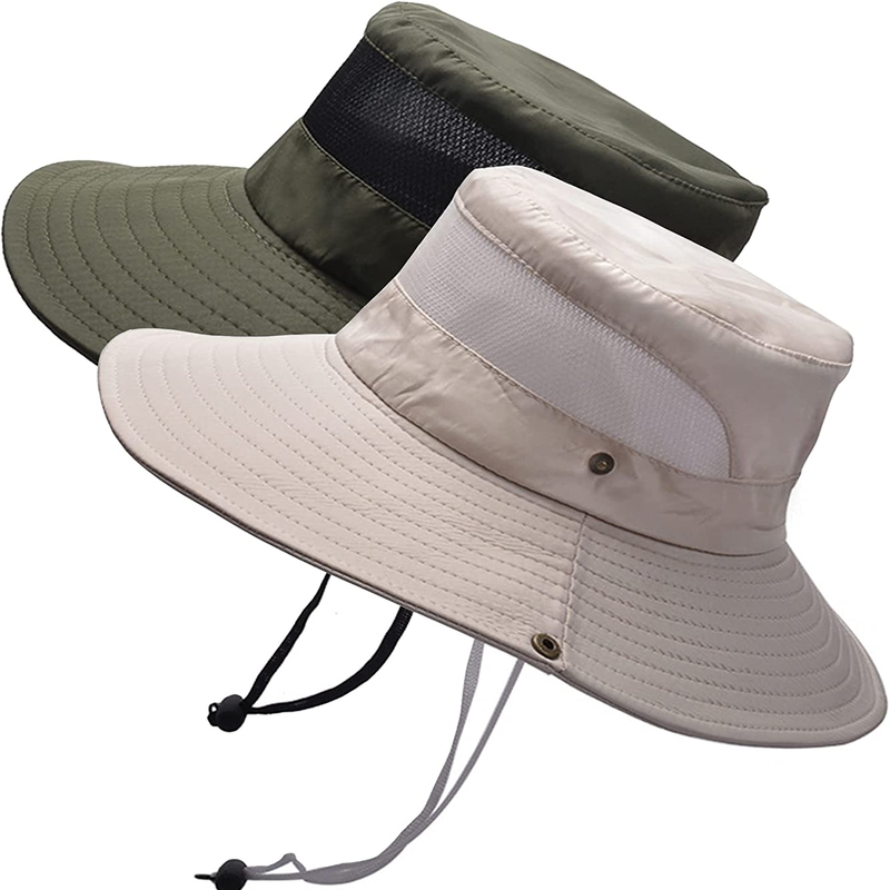 Fishing Sun Bucket Hat for Men or Women 3” Wide Brim UPF 50+
