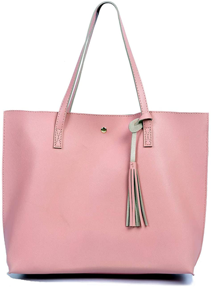 Women's Tote Bags Top Handle Satchel Handbags Faux Leather Tassel Shoulder Purse