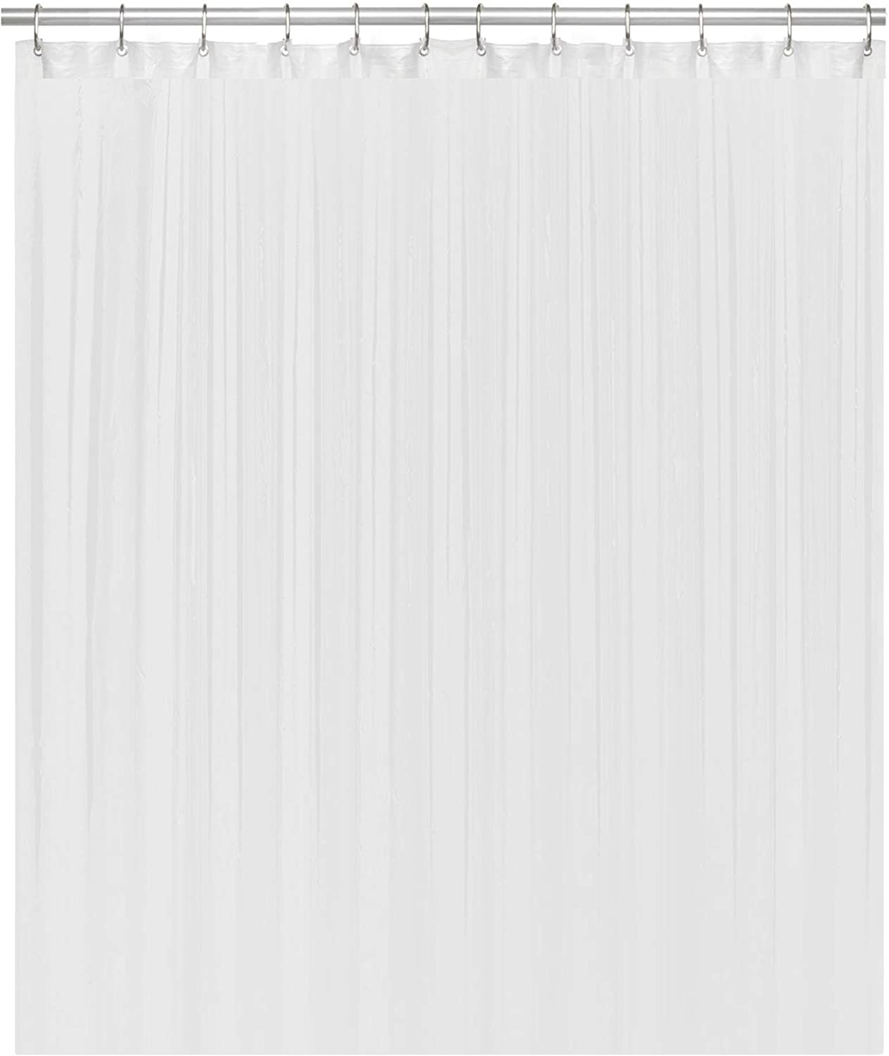 LiBa PEVA 8G Bathroom Small Shower Stall Curtain Liner, 36" W x 72" H Narrow Size, Clear, 8G Heavy Duty Waterproof Shower Stall Curtain Liner