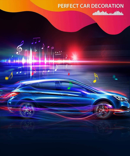Govee Interior Car Lights, LED Car Strip Lights with 2 Lines Waterproof Design, 48 LEDs App Control Car Light Kit, DIY Mode and Music Sync Under Dash Car Lighting with Car Charger, DC 12V