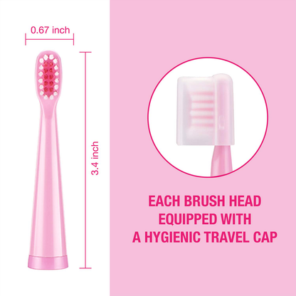 Toothbrush Replacement Heads - 7X More Plaque Removal, 3D Curved Soft Bristles, Comfortable & Efficient Clean Teeth, Perfect for Kid Small Mouth