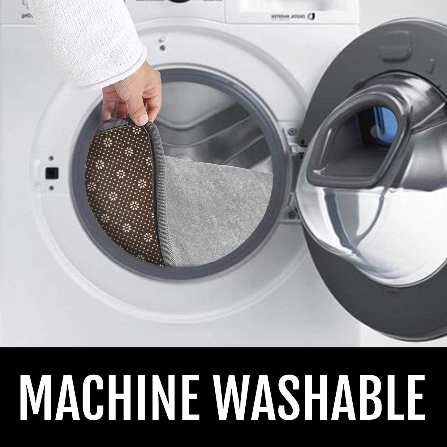 Bath Mats for Bathroom, Bathroom Mats Rugs Non-Slip,  Washable Cover 