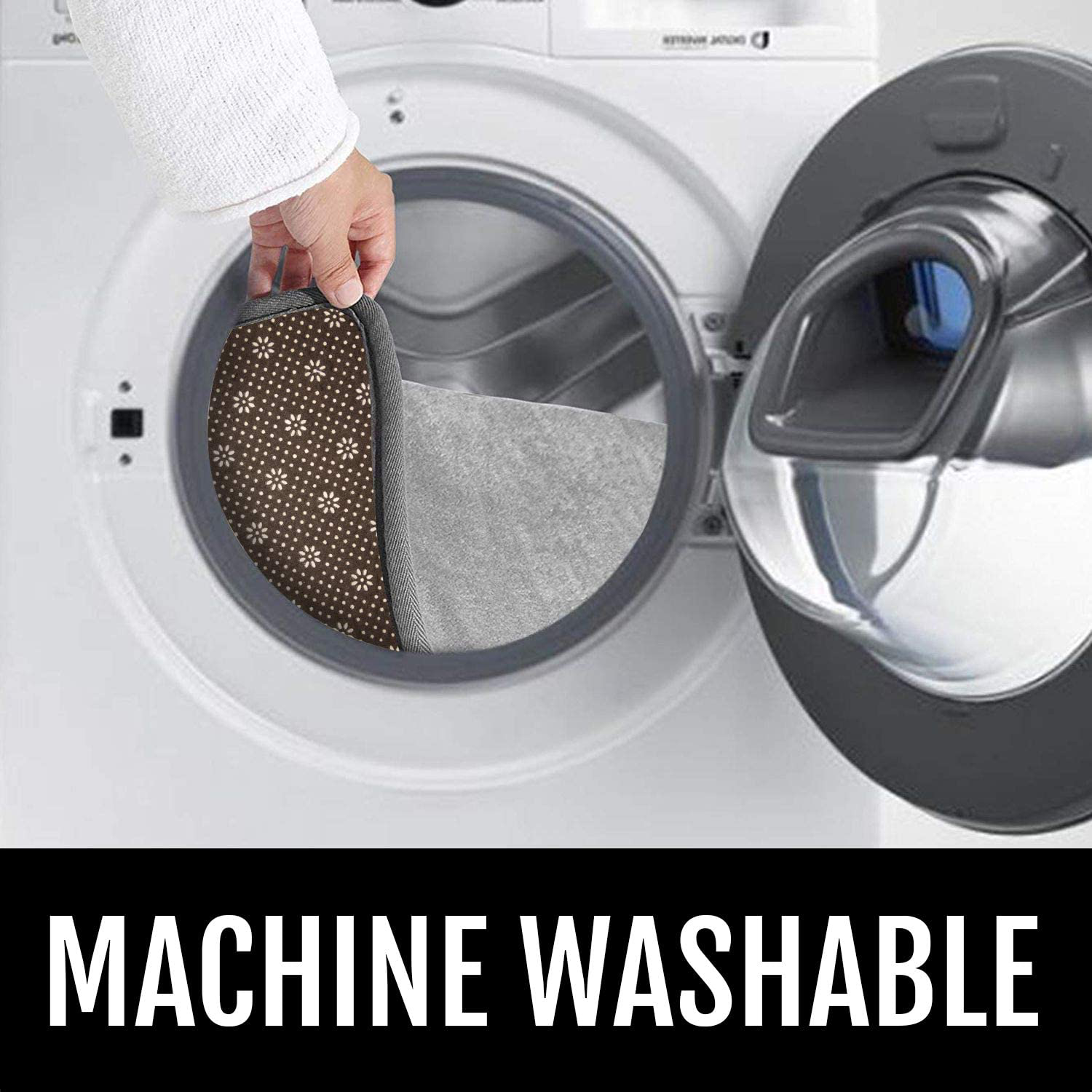 Bath Mats for Bathroom, Bathroom Mats Rugs Non-Slip,  Washable Cover 
