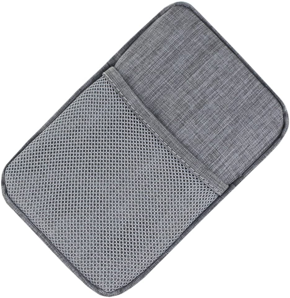 Electronic Accessories Bag,Digital Gadget Organizer Case,Gray Nylon Travel Gear Storage Carrying Sleeve Pouch for Cable,USB,Earphones,Portable Hard Drives,Power Banks