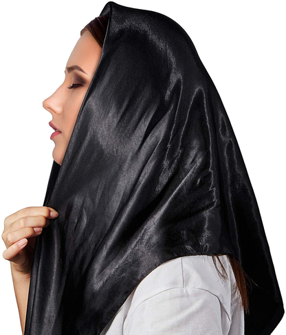 2 Pieces 35 Inch Silk Head Scarf Sleeping Hair Wrapping Night Satin Scarf