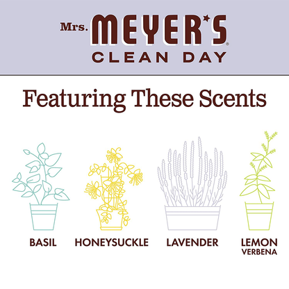 Mrs. Meyer's Clean Day Liquid Hand Soap, Cruelty Free and Biodegradable Hand Wash Formula Made with Essential Oils, Lavender Scent, 12.5 oz - Pack of 3
