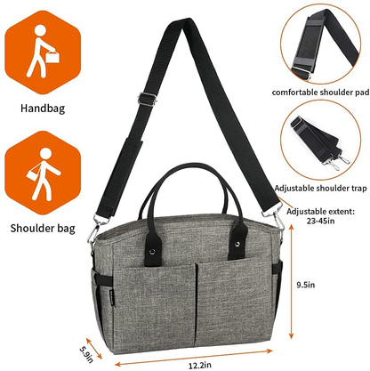 Insulated Lunch Bag Box Tote - Portable Cooler Lunch Box for Office Work School Picnic Beach Reusable Lunch Bag Tote Organizer with Adjustable Shoulder Strap for Women Men Adult Kids 10L