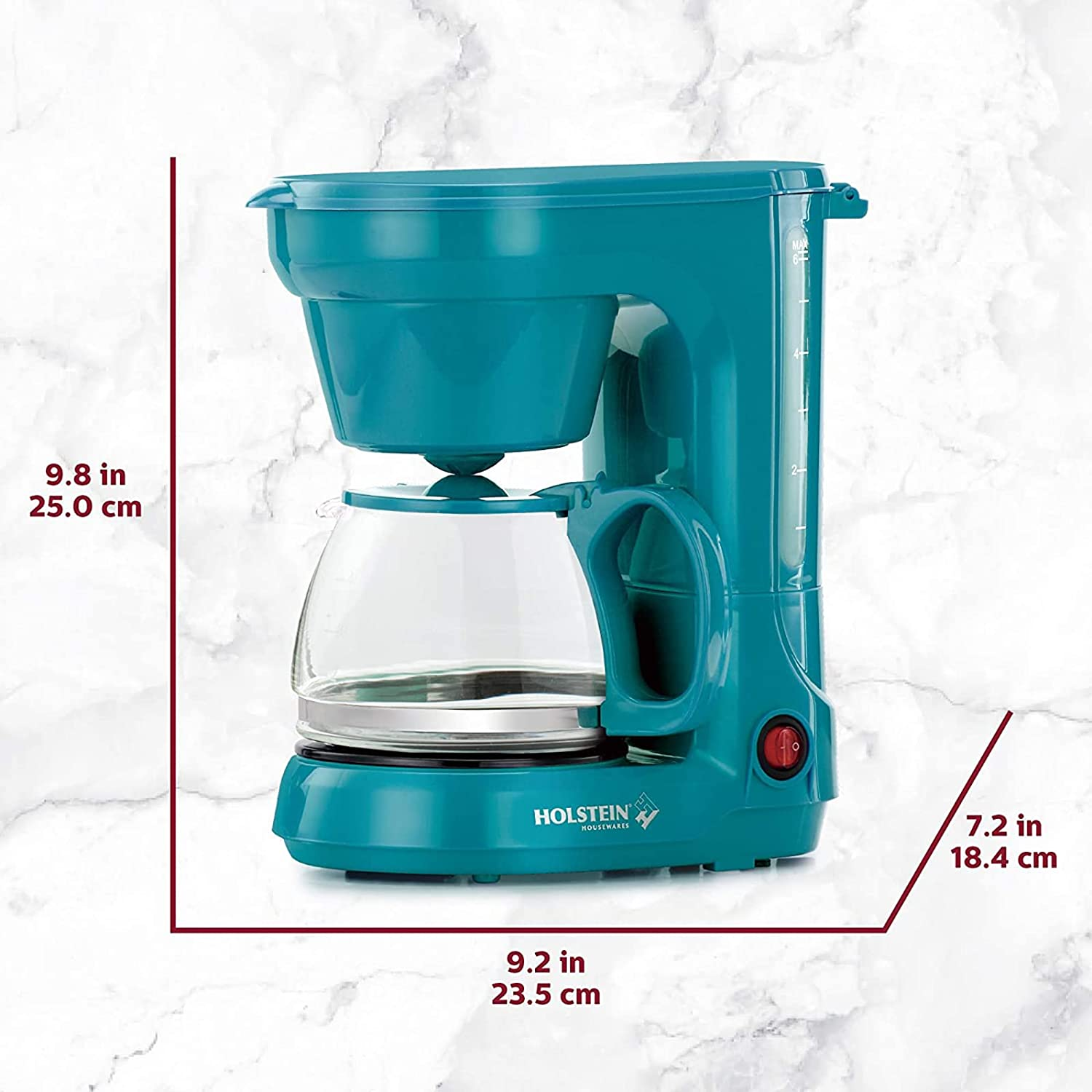  5-Cup Compact Coffee Maker-Convenient and User Friendly with Auto Pause and Serve Functions