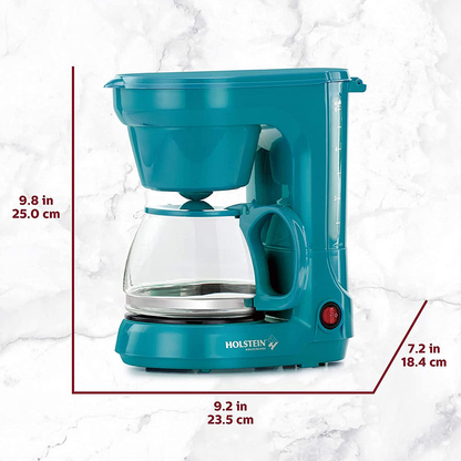  5-Cup Compact Coffee Maker-Convenient and User Friendly with Auto Pause and Serve Functions
