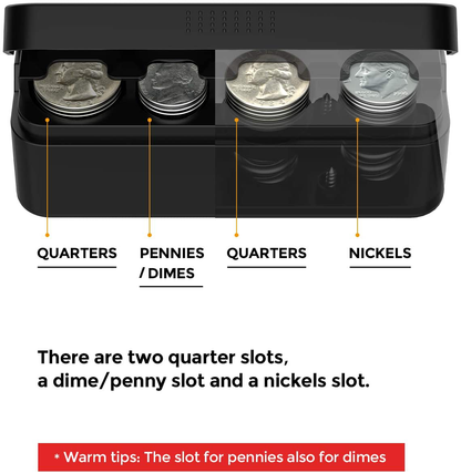 JoyTutus Coin Holder for Car Change Organizer Universal Storage Coin Money Dispenser Compatible with Most Car Trucks Accessories(2 Pack)