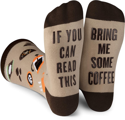If You Can Read This, Bring Me Some - Funny Food Socks Novelty Christmas Gift & Secret Santa Idea For Men and Women