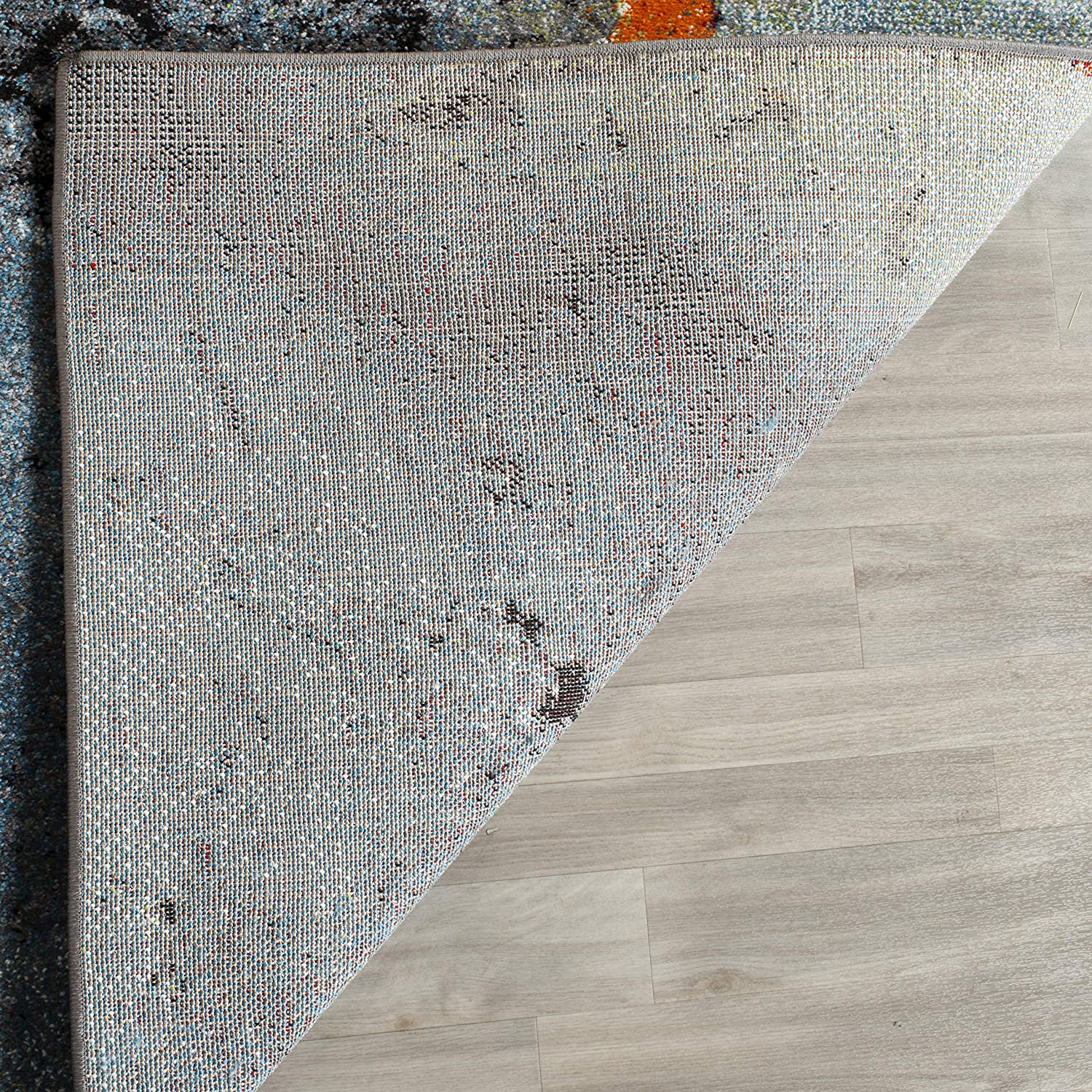 Safavieh Glacier Collection GLA125B Modern Abstract Non-Shedding Stain Resistant Living Room Bedroom Runner, 2'3" x 8' , Blue / Multi
