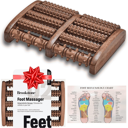 Wooden Foot Roller Massager for Plantar Fasciitis Relief and Stress Relief