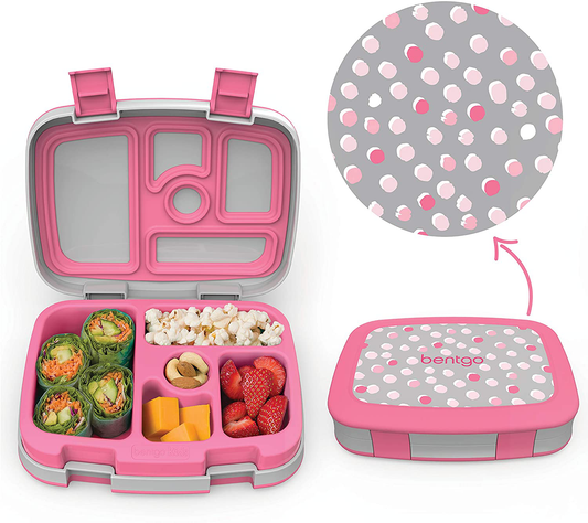 Bentgo Kids Prints Leak-Proof, 5-Compartment Bento-Style Kids Lunch Box - Ideal Portion Sizes for Ages 3 to 7 - BPA-Free, Dishwasher Safe, Food-Safe Materials (Mermaids in the Sea)