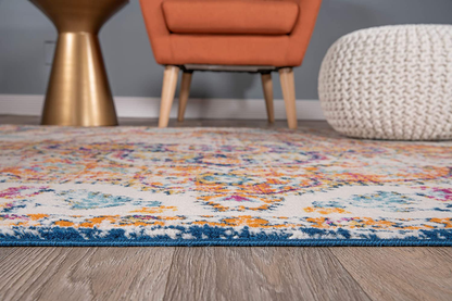 Rugshop Vintage Distressed Bohemian Area Rug 3'3" x 5' Navy