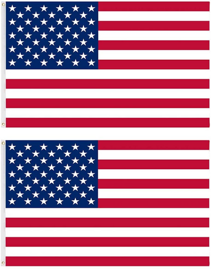 USA Polyester Flag with Brass Grommets 3x5 Ft Vivid Color and UV Fade Resistant