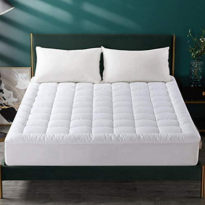 MEROUS Full Size Mattress Pad Pillow Top Quilted Mattress Cover Mattress Protector Cotton 8-21" Deep Pocket Cooling Mattress Topper