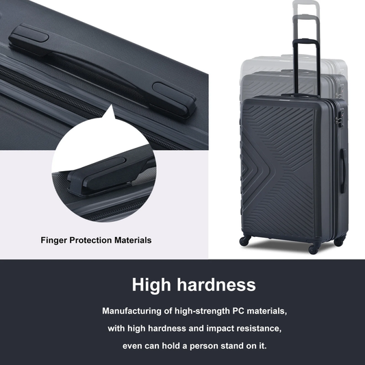 3 Piece Hardshell Luggage Set - Lightweight, TSA Locks,  and Spinner Wheels