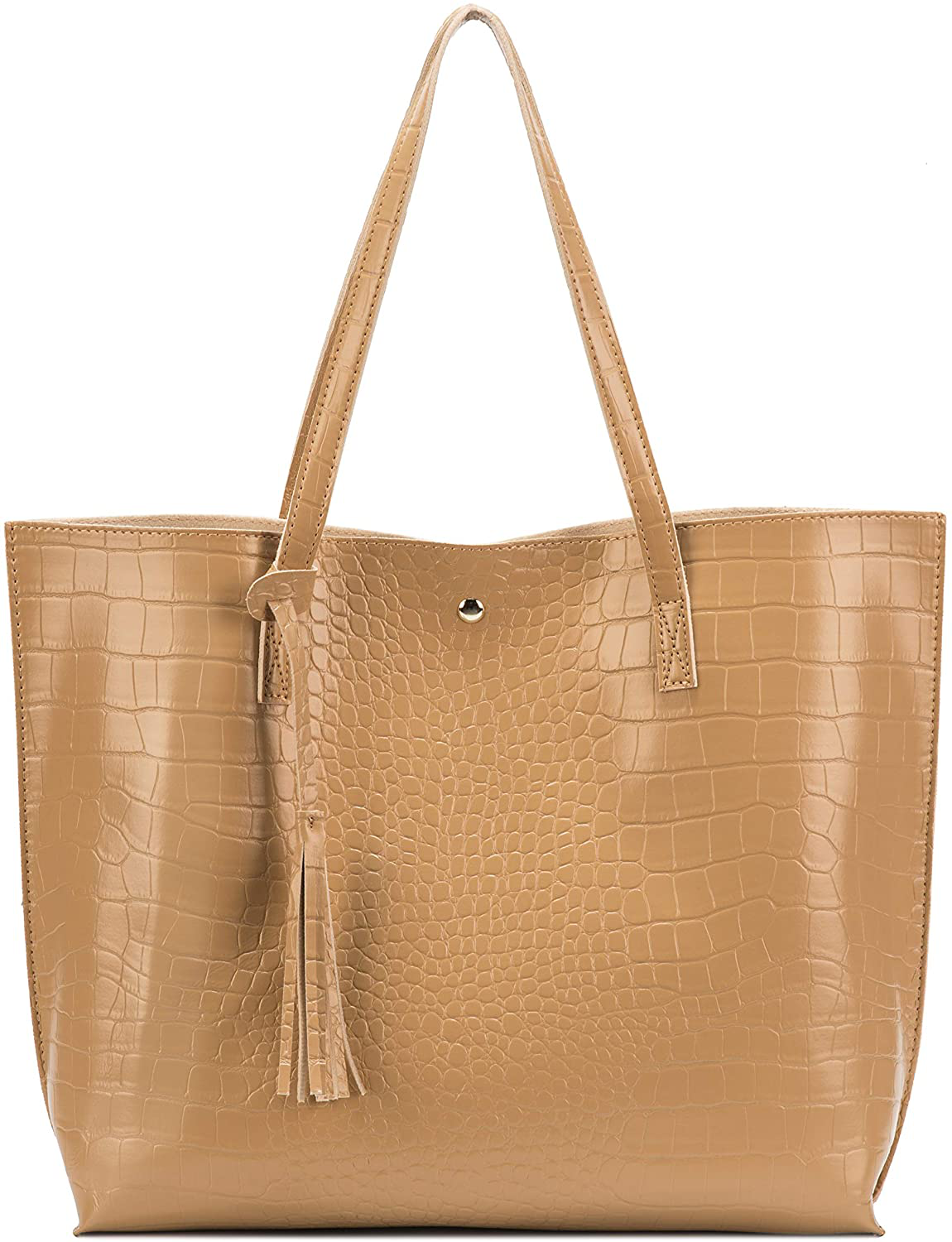 Women's Tote Bags Top Handle Satchel Handbags Faux Leather Tassel Shoulder Purse