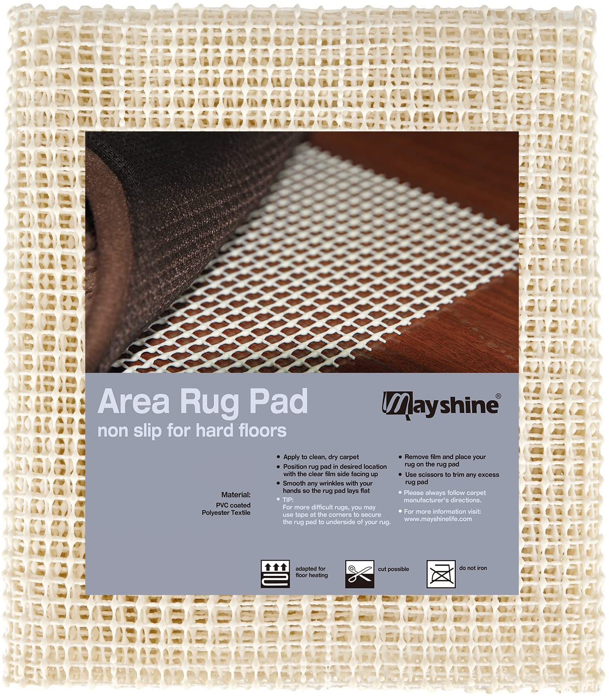 MAYSHINE Area Rug Gripper Pad (2x8 Feet), for Hard Floors, Provides Protection and Cushion for Area Rugs and Floors