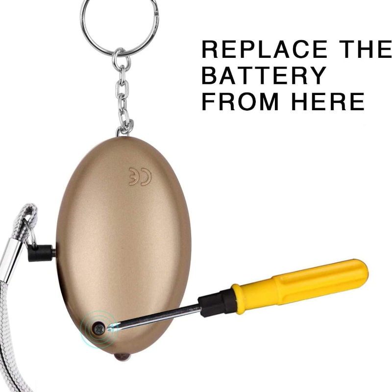 3 Pack Safe Sound Personal Security Alarm Keychain With LED Lights