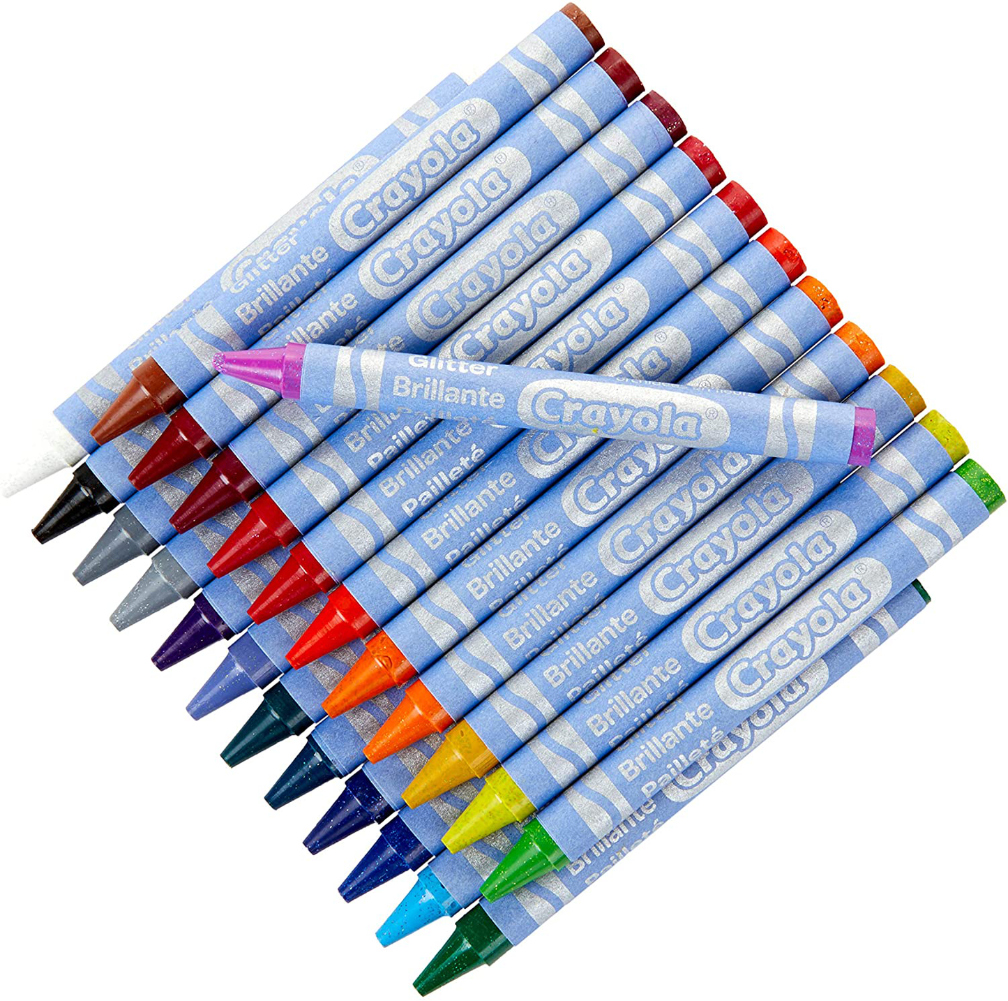 Crayola Glitter Crayons, Back To School Supplies, 24Count, Multi
