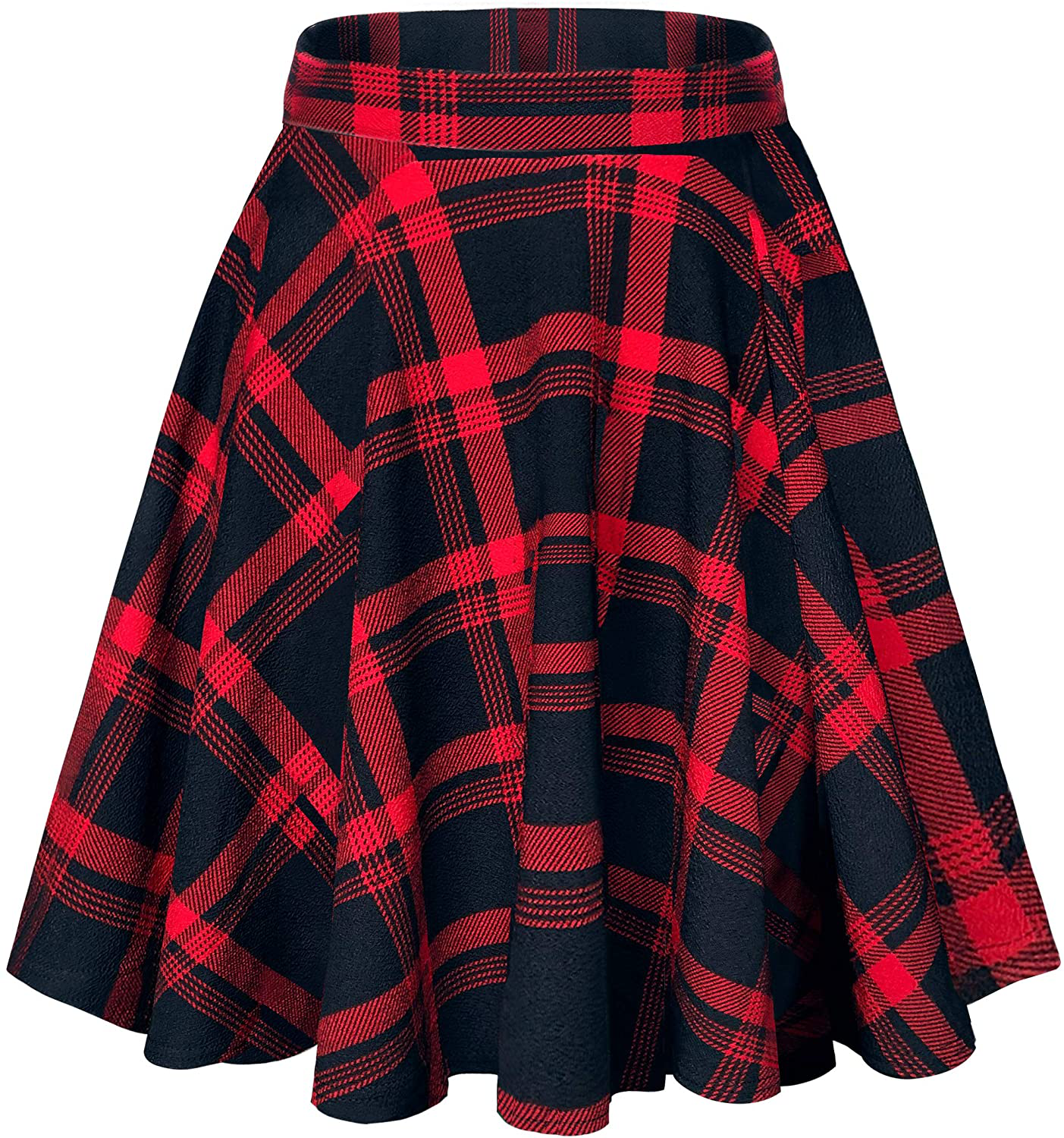 Urban CoCo Women's Basic Versatile Stretchy Flared Casual Mini Skater Skirt