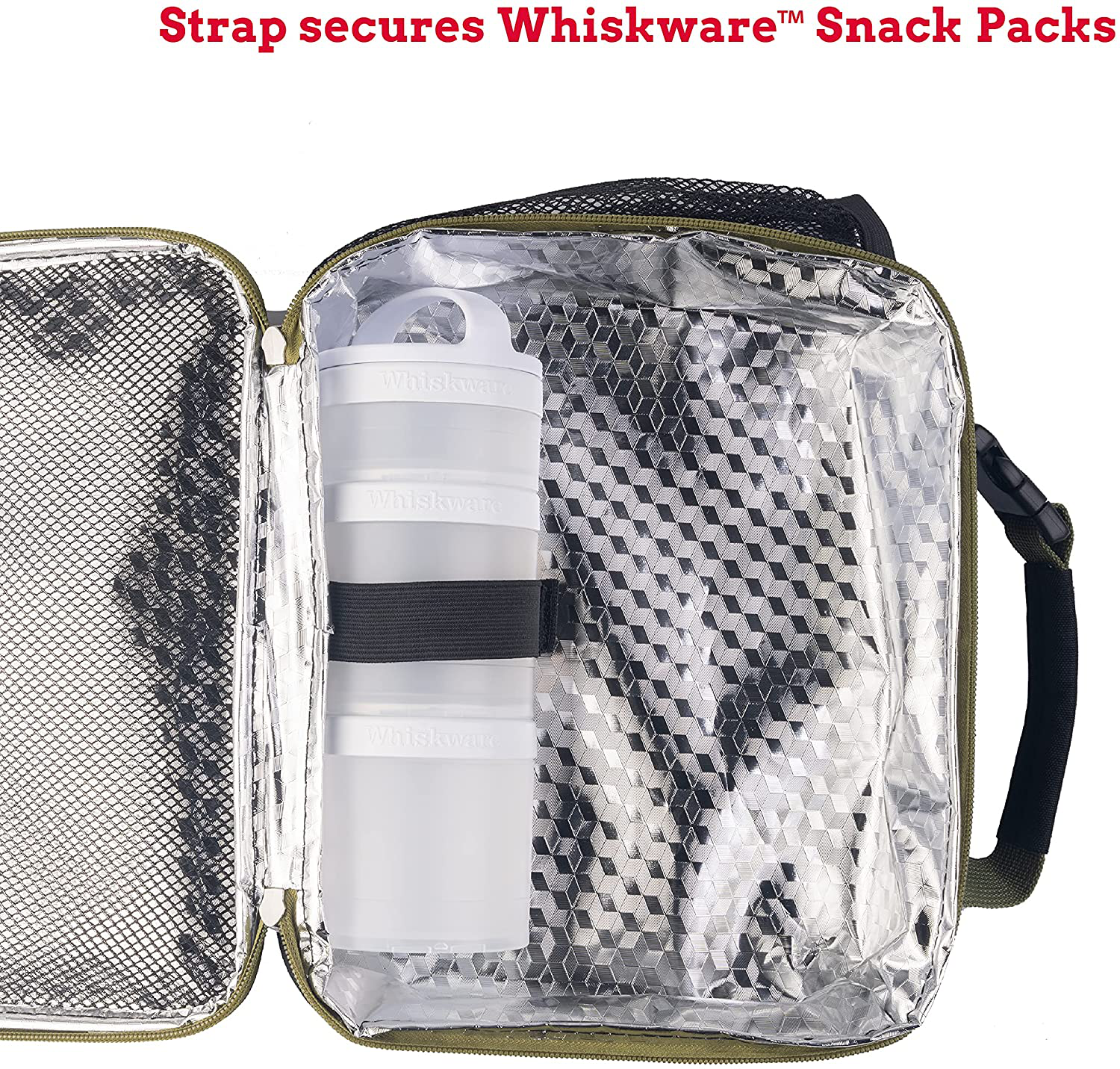 Whiskware Insulated Soft Cooler Lunch Box for School, Work, and Travel, One Size, Navy