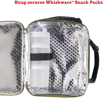 Whiskware Insulated Soft Cooler Lunch Box for School, Work, and Travel, One Size, Navy