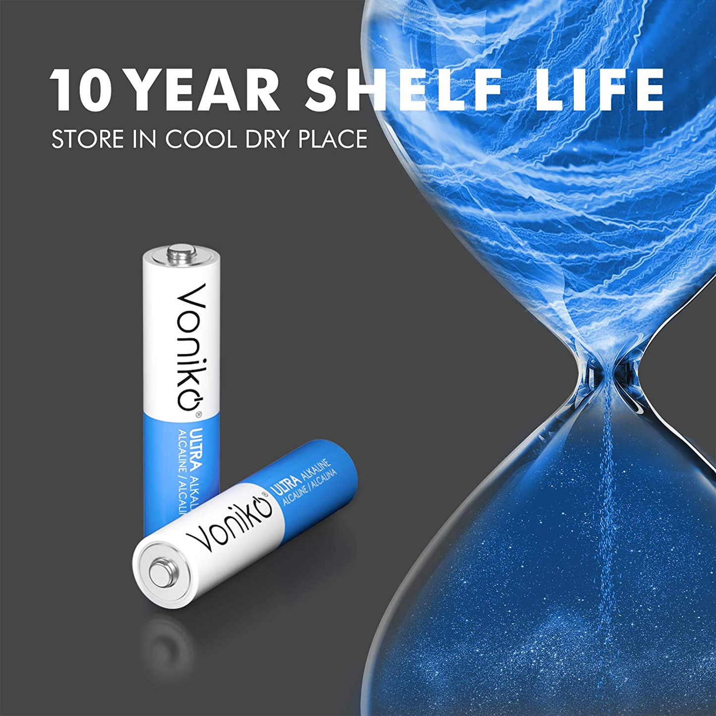 Premium Grade AAA Batteries - 24/48/100 Packs - Alkaline - Ultra Long-Lasting - 10-Year Shelf Life