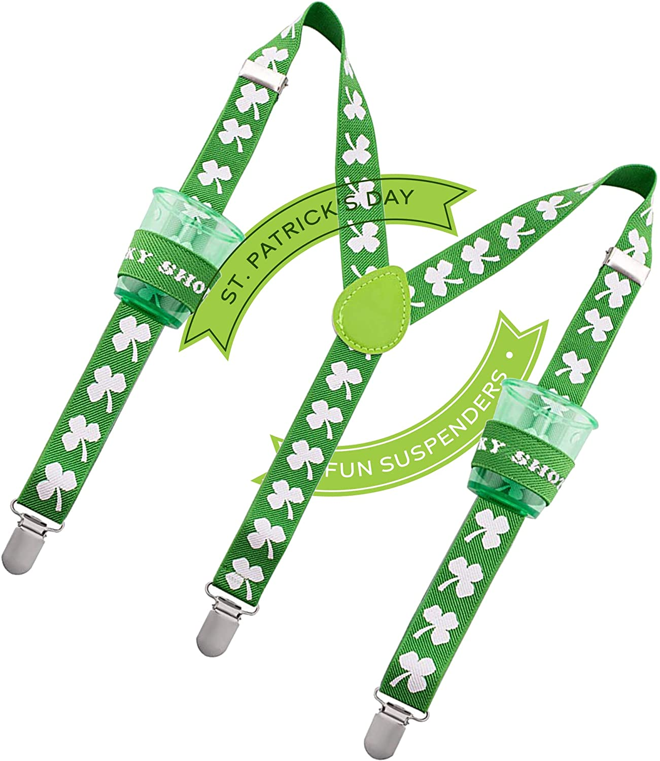 St Patricks Day Suspenders - Men's Suspenders with Clips - Many Colors to Choose From