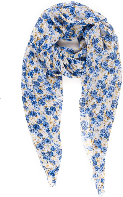 Scarf for Women Lightweight Floral Flower Scarves for Fall Winter Shawl Wrap