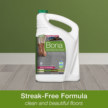 Bona Hard-Surface Floor Cleaner Refill, 128 Fl Oz (Pack of 1), Clear