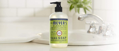 Mrs. Meyer's Clean Day Liquid Hand Soap, Cruelty Free and Biodegradable Hand Wash Formula Made with Essential Oils, Lemon Verbena Scent, 12.5 oz - Pack of 3